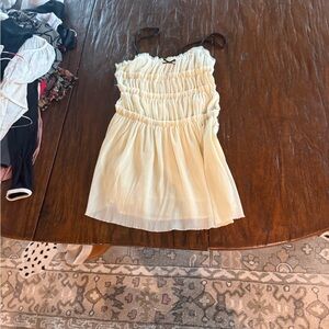 Cream Sleeveless Dress